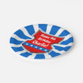 忍者愛国戦士ボーイズ子供の誕生日パーティー ペーパープレート (アングル)