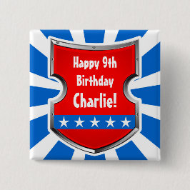 忍者愛国戦士ボーイズ子供の誕生日パーティー 缶バッジ