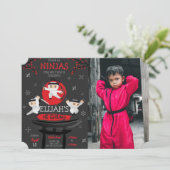 忍者戦士の屋上誕生日写真 招待状 (スタンド正面)