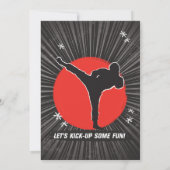 忍者戦士の空手キッドバースデーパーティー 招待状 (裏面)