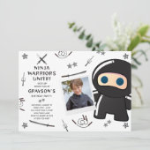 忍者戦士の誕生日パーティーへの招待 招待状 (スタンド正面)
