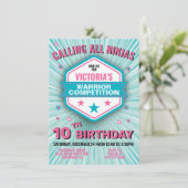 忍者戦士の誕生日パーティーガール 招待状 (スタンド正面)