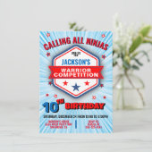 忍者戦士の誕生日パーティー招待状 招待状 (スタンド正面)