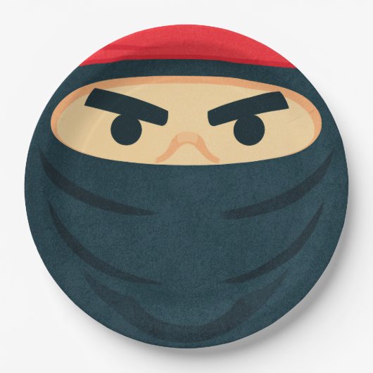 忍者戦士の誕生日パーティー用紙皿 ペーパープレート (正面)