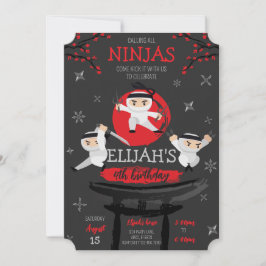 忍者戦士オンルーフトップ誕生日 招待状