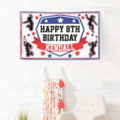 忍者戦士ガールズバースデーパーティーブルー&レッド 横断幕 (インサイチュ)