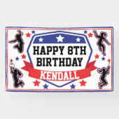 忍者戦士ガールズバースデーパーティーブルー&レッド 横断幕 (横)