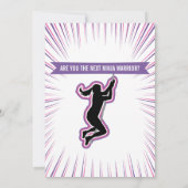 忍者戦士ガールズバースデーパーティー障害コース 招待状 (裏面)