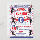 忍者戦士ガールズバースデーパーティー障害コース 招待状 (正面)