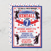 忍者戦士ガールズバースデーパーティー 招待状 (正面/裏面)