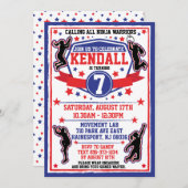 忍者戦士ガールズバースデーパーティー 招待状 (正面/裏面)