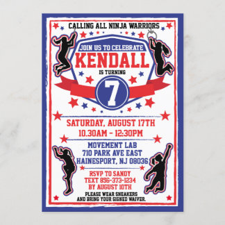忍者戦士ガールズバースデーパーティー 招待状