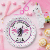 忍者戦士ガールズピンクと紫の誕生日パーティー ペーパープレート (パーティー)
