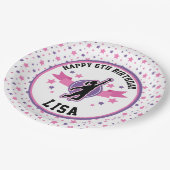 忍者戦士ガールズピンクと紫の誕生日パーティー ペーパープレート (アングル)