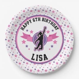 忍者戦士ガールズピンクと紫の誕生日パーティー ペーパープレート