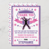 忍者戦士ガールズピンク&パープルサンキューカード サンキューカード (正面/裏面)