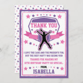 忍者戦士ガールズピンク&パープルサンキューカード サンキューカード (正面/裏面)