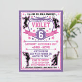 忍者戦士ガールズピンク&パープルバースデーパーティー 招待状 (スタンド正面)