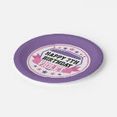 忍者戦士ガールズピンク&パープルパーティー ペーパープレート (アングル)