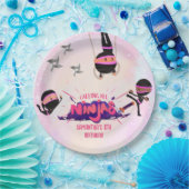 忍者戦士ガールズピンク ペーパープレート (パーティー)