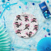 忍者戦士ガールバースデーパーティー紙プレート ペーパープレート (パーティー)