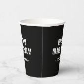 忍者戦士キッズブラックアンドホワイトバースデーパーティー 紙コップ (右)