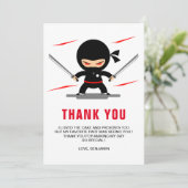 忍者戦士キッズ誕生日パーティー サンキューカード (スタンド正面)
