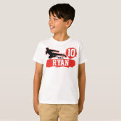 忍者戦士テーマの誕生日の男の子 Tシャツ (正面フル)