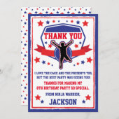 忍者戦士バースデーパーティーサンキューカード サンキューカード (正面/裏面)