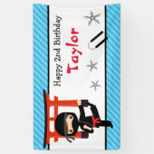 忍者戦士バースデーパーティーバナーバックドロップ 横断幕 (縦)