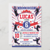 忍者戦士バースデーパーティー障害コースインバート 招待状 (正面)