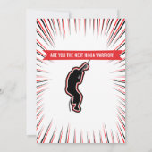 忍者戦士バースデーパーティー障害コース 招待状 (裏面)