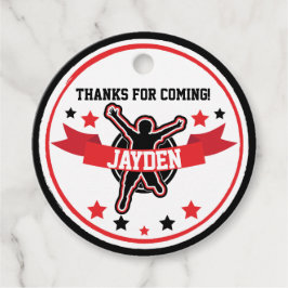 忍者戦士ブラックレッドフェイバー2"サークルギフトラベル フェイバータグ