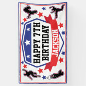 忍者戦士ボーイズバースデーパーティーブルーズ&レッド 横断幕 (縦)