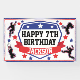 忍者戦士ボーイズバースデーパーティーブルーズ&レッド 横断幕