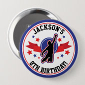 忍者戦士ボーイズ誕生日パーティー名 缶バッジ (正面&裏面)