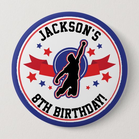 忍者戦士ボーイズ誕生日パーティー名 缶バッジ (正面)