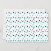 忍者戦士少年 ブラック＆ターコイズ フォト 招待状 (裏面)