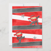 忍者戦士空手バースデーパーティーの招待状 招待状 (裏面)