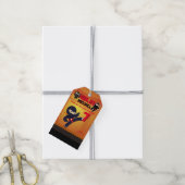 忍者映画スターウォリアーそれを蹴る空手パーティー ギフトタグ (より糸付き)