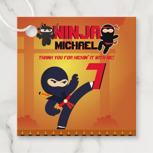 忍者映画スターウォリアーそれを蹴る空手パーティー フェイバータグ (正面)