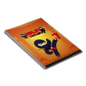 忍者映画スター戦士が空手キッズを蹴る ノートブック (右側)