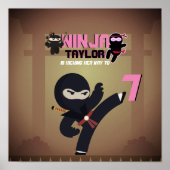 忍者映画スター戦士が空手キッズを蹴る ポスター (正面)