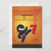 忍者映画スター戦士ボーイズ女の子マンガパーティー 招待状 (裏面)