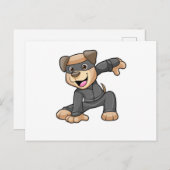 忍者服を着た犬 ポストカード (正面/裏面)