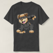 忍者服を着た犬 Tシャツ (デザイン正面)
