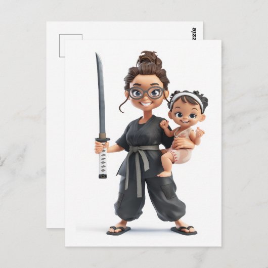 忍者母 ポストカード (正面/裏面)