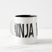 "忍者消失します"は ツートーンマグカップ (正面左)