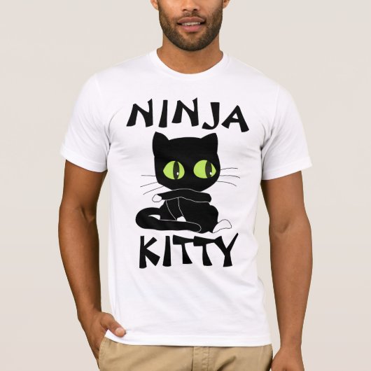 忍者猫ちゃんおもしろネコTシャツ Tシャツ (正面)