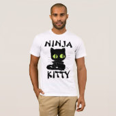 忍者猫ちゃんおもしろネコTシャツ Tシャツ (正面フル)